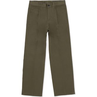 Fortela Cotton Gabardine Trousers with Pleats in Green at Nordstrom, Size 40 32 Eu