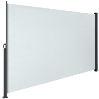 TecTake Toldo lateral, poli&eacute;ster, retr&aacute;ctil, acero, gris 300x9x200cm