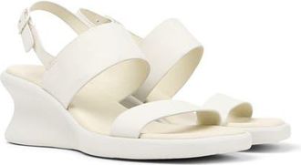 Camper Louise Slingback Wedge Sandal in White Natural at Nordstrom, Size 36