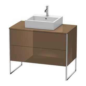 Duravit Mueble De Cocina Duravit Xsquare De 100,0 X 54,8 Cm, 2 Cajones, Color (frente/cuerpo): Marr&oacute;n Oliva Laca Alto Brillo - Xs492106161