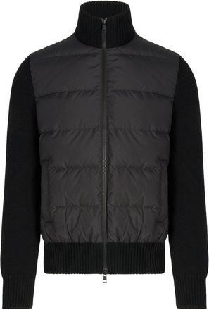 Moncler ZIP THROUGH HYBRID CARDIGAN Size: M, colour: BLACK