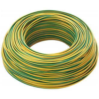 Trade Shop Trade Shop - Cavo Giallo Verde 100 Mt Isolato Unipolare 1x2,5 Antifiamma Materiale Elettrico
