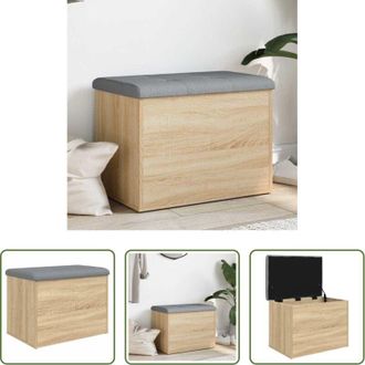 vidaXL Archiviazione ingresso - Panca Contenitore Rovere Sonoma 62x42x45 cm Legno Agglomerato