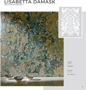 San Marco San Marco - Stencil novacolor lisabetta damask tile 55x73 cm decorativo su carta speciale