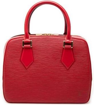 Louis Vuitton Pre-owned Sablons Handbag - Dames - Vintage Handtas - Rood - ONE Size - Leer - Vintage