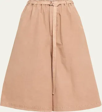 Marni Belted Wide-Leg Crop Trousers