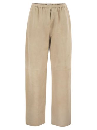 Antonelli Hose aus weichem Wildleder mit elastischem Bund