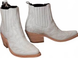 Liberty Black Womens Simone Stitch Bootie In Blanco