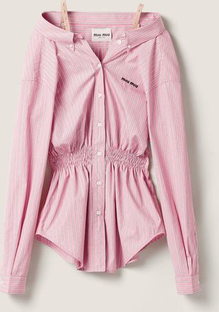 Miu Miu Striped poplin dress