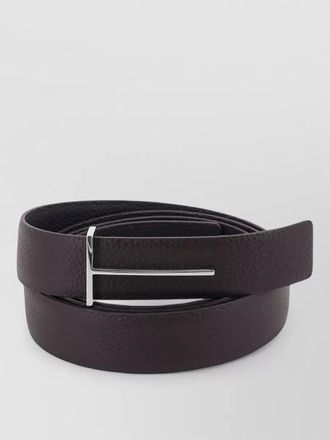 Tom Ford textured leather belt narrow design
