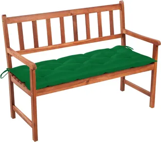 vidaXL Vidaxl Panca Da Giardino Con Cuscino 120 Cm In Massello Di Acacia