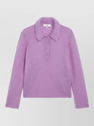 Chlo&eacute; knitwear collared design fuzzy texture long sleeves