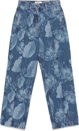 Fendi Sea Garden-Motif Jeans - Womens - Cotton