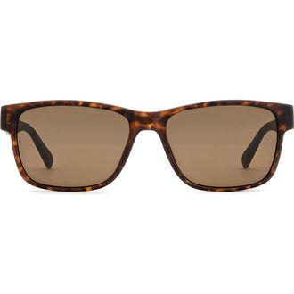 Fossil 58mm Rectangular Sunglasses in Matte Havana/Brown at Nordstrom