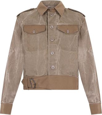 Our Legacy Battle Jacket - Heren - Spijkerjassen - Groen - L - Katoen - Jassen