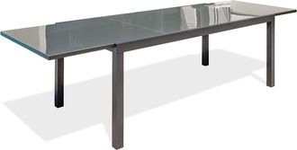 DCB Garden Dcb Garden - Tolede - Mesa De Jard&iacute;n 12 Plazas De Aluminio Y Tablero De Vidrio
