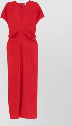 Toteme wool short-sleeve crew-neck maxi dress