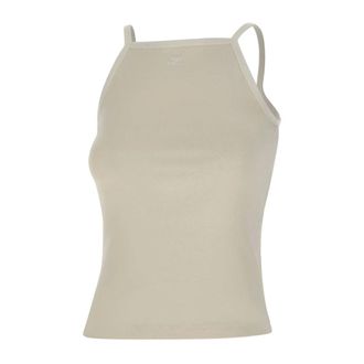 Courr&egrave;ges Sleeveless Tops, female, White, Size: XS Contrast Tank Top