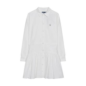 Polo Ralph Lauren Shirt Dresses, female, White, Size: M Woven Shirt Dress