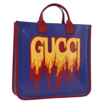 Gucci Pre-owned Tote Bags, female, Blue, Size: ONE SIZE Pre-owned Vintage Tote Bag