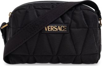 Versace Black Quilted Myth Crossbody Bag