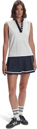 Varley Shelby Performance Tank Top Womens Clothing White/Blue Night : XXS, Elastane/Polyester