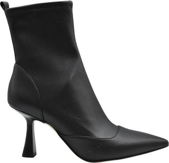Michael Kors Clara Enkellaars - Dames - Laarzen met Hak - Zwart - 35 1/2 EU - Polyester - Schoenen