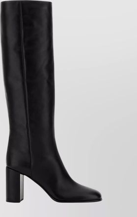 Prada knee-high leather block heel boots