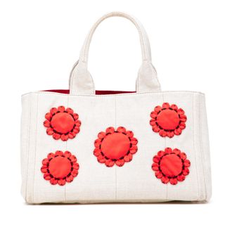 Prada Bloemenapplicatie Tote Bag