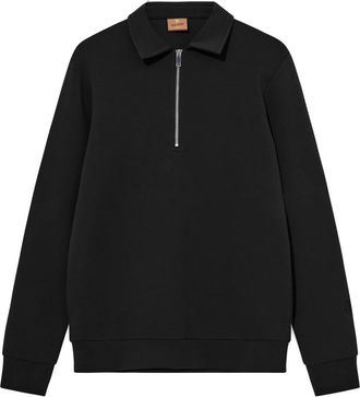 Mos Mosh MMGAbel Zip Polo Sweat - Heren - Vesten met rits - Zwart - M - Hoodies & sweatvesten