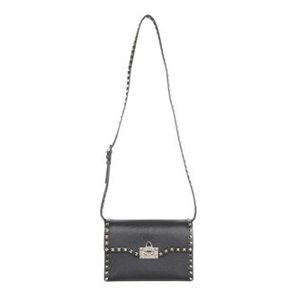 Valentino Cross Body Bags, female, Black, Size: ONE SIZE Rockstud Small Shoulder Bag