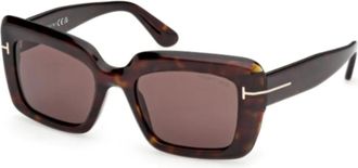 Tom Ford Leila-02 Zonnebril - unisex - Zonnebrillen - Bruin - 52 MM - Accessoires