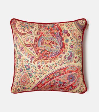 Etro Pegaso paisley cotton cushion