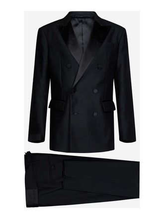 Dsquared2 Black Wool And Silk Smoking Suit