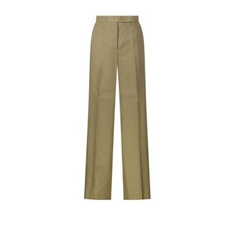 Max Mara Bronzo Pant - female - Max Mara - Wide Trousers - Brown - 2XS - Trousers