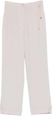 Herno Grosgrain-detail Slit-hem Trousers