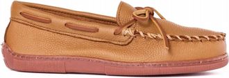 Minnetonka Mens Moosehide Classic Shoes In Natural