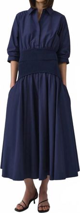 SIMKHAI Stiles Cotton Shirt In Midnight