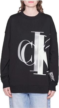 Calvin Klein Cozy Black Oversized Hooded Sweatshirt - Dames - Sweatshirts - Zwart - XS - Hoodies & sweatvesten