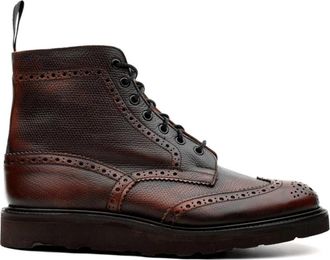 Trickers Stow Country Boot - Heren - Veterlaarzen - Rood - 42 1/2 EU - Leer - Schoenen