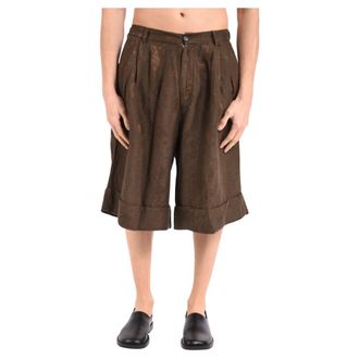 Andrea Ya'aqov Cropped Trousers, male, Brown, Size: XL Cropped Trousers