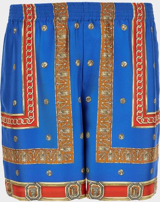 Versace Men & apos;s Underwater Barocco Silk Shorts