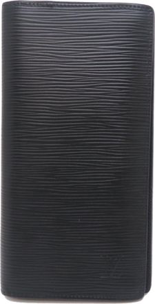Louis Vuitton Epi Black Noir Epi Leather Long Wallet (Bi-Fold) (Pre-Owned)