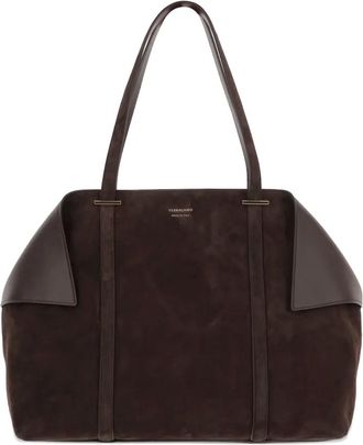 Ferragamo Grote omgeslagen shopper - Bruin