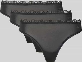 Calvin Klein Underwear String mit Label-Print in Black, Größe XL