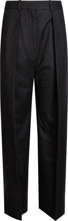 Victoria Beckham Black Cecilia Tailored High-Waist Trousers