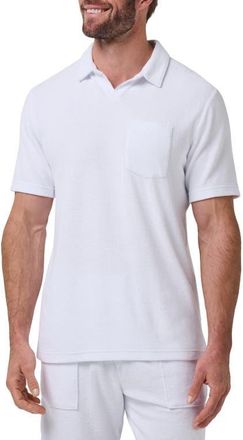 Travis Mathew Beach Club Terry Popover Polo in White at Nordstrom, Size Medium