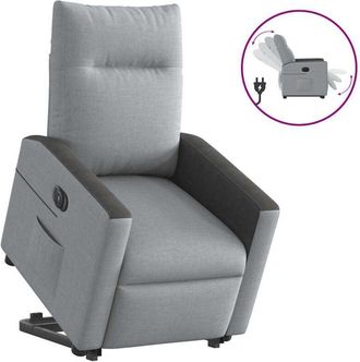 vidaXL Vidaxl - Sill&oacute;n El&eacute;ctrico Reclinable Elevable De Tela Gris Claro