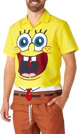 OppoSuits Spongebob Camp Shirt & Shorts Set in Yellow at Nordstrom, Size Xx-Large