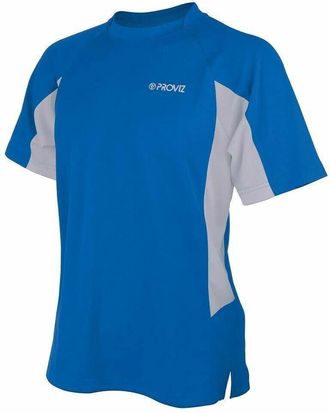 Proviz Classic Mens Sports T-Shirt, Short Sleeve Reflective Breathable Activewear Top for Running/Cycling, Blue, L